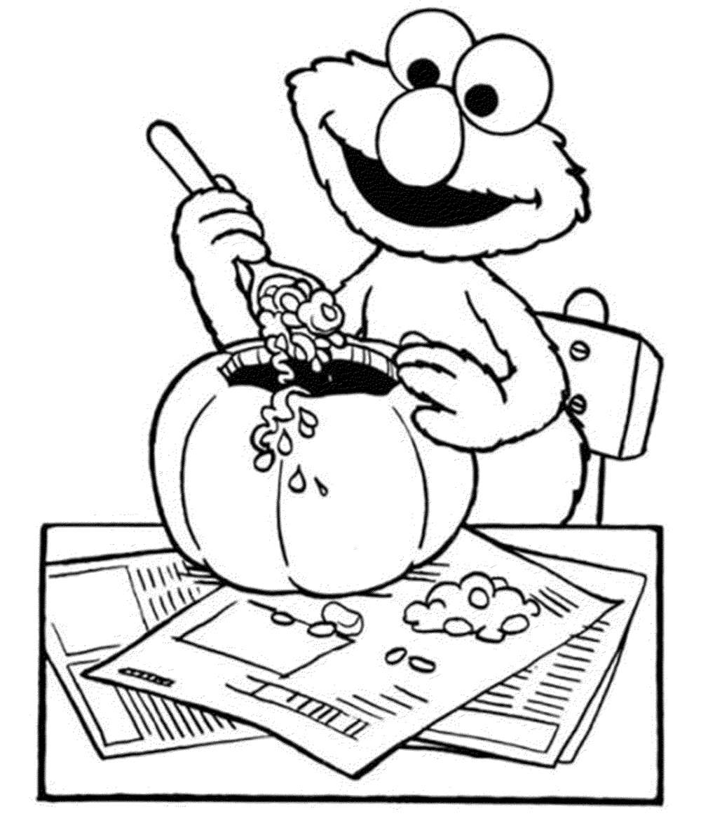 free elmo halloween coloring pages