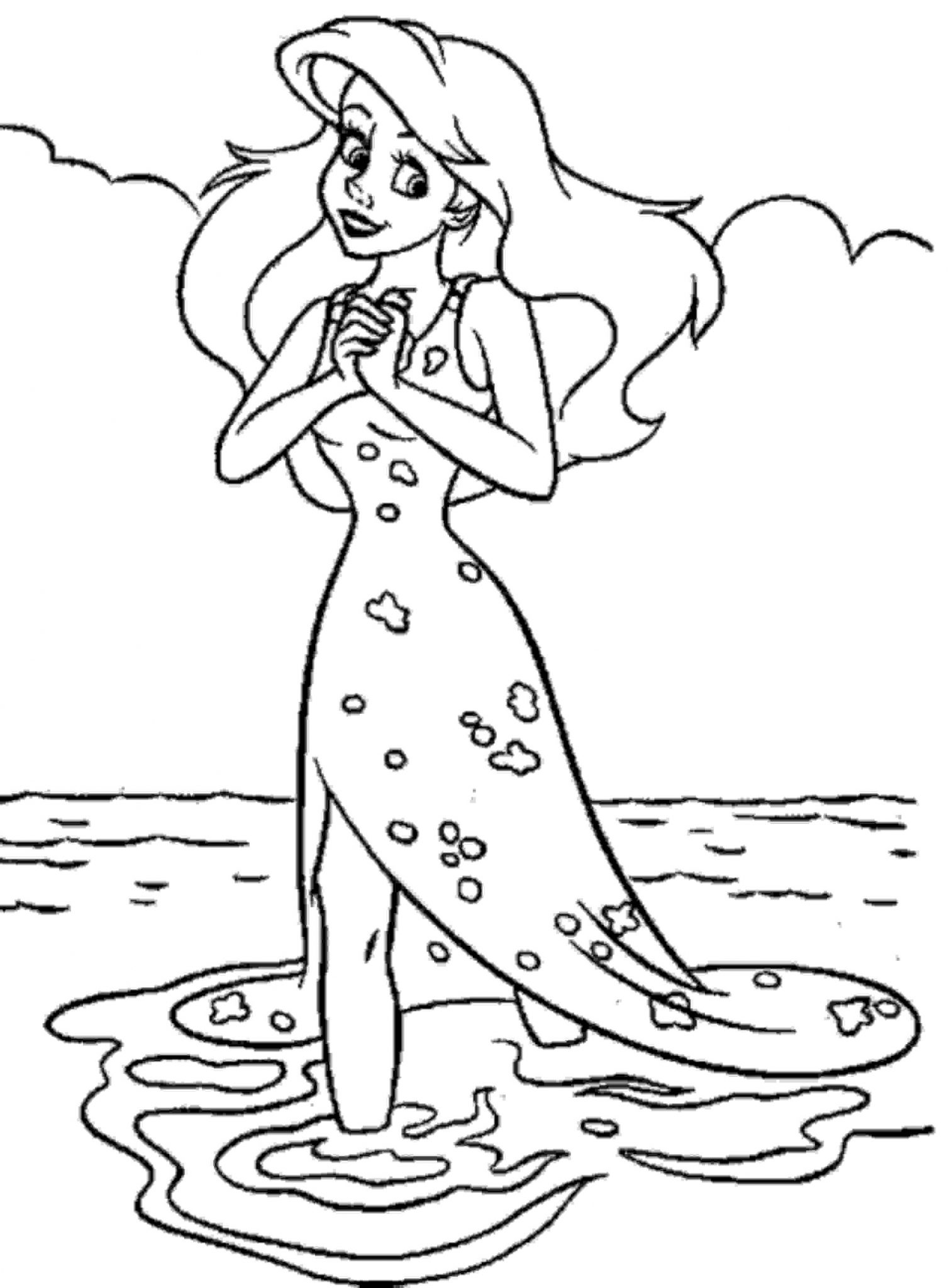 free little mermaid coloring pages