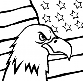 american flag coloring page for the love of the country