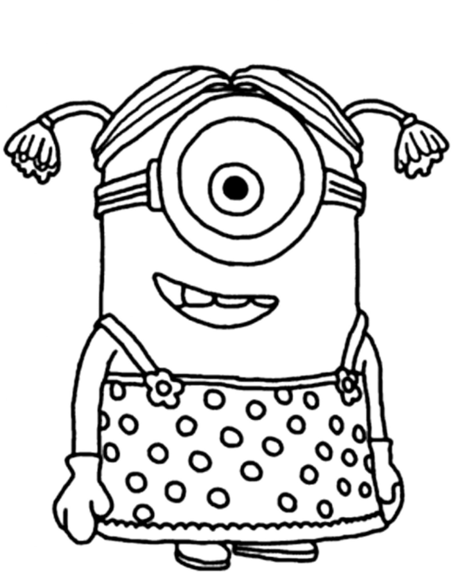 Print Download Minion Coloring Pages For Kids To Have Fun