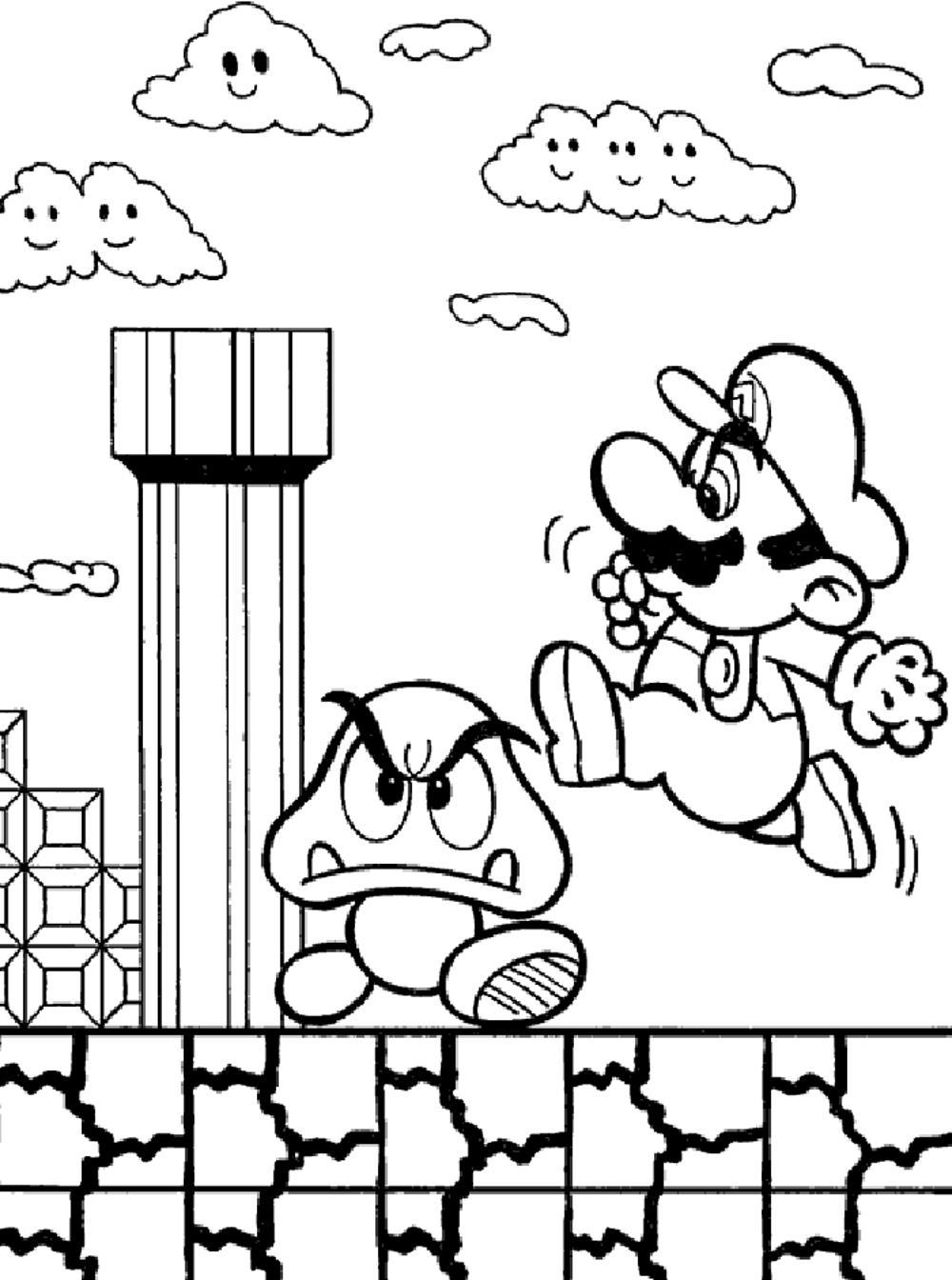 mario-bros-printable-coloring-pages | | BestAppsForKids.com