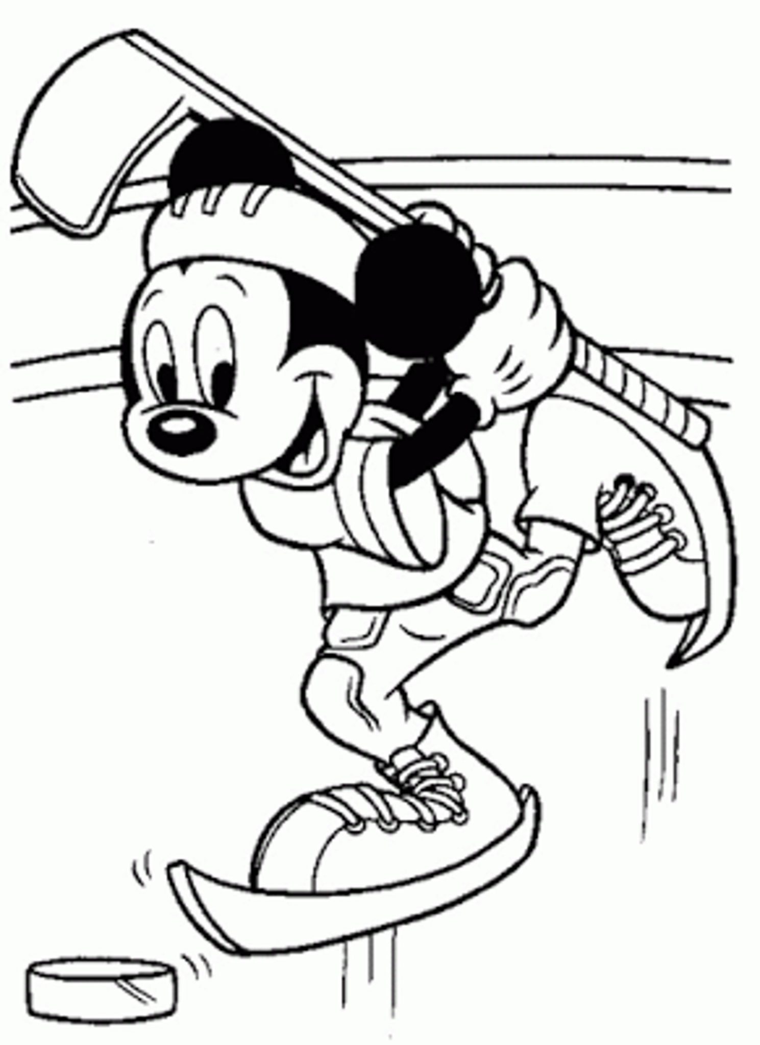 mickey mouse coloring pages playing hookey