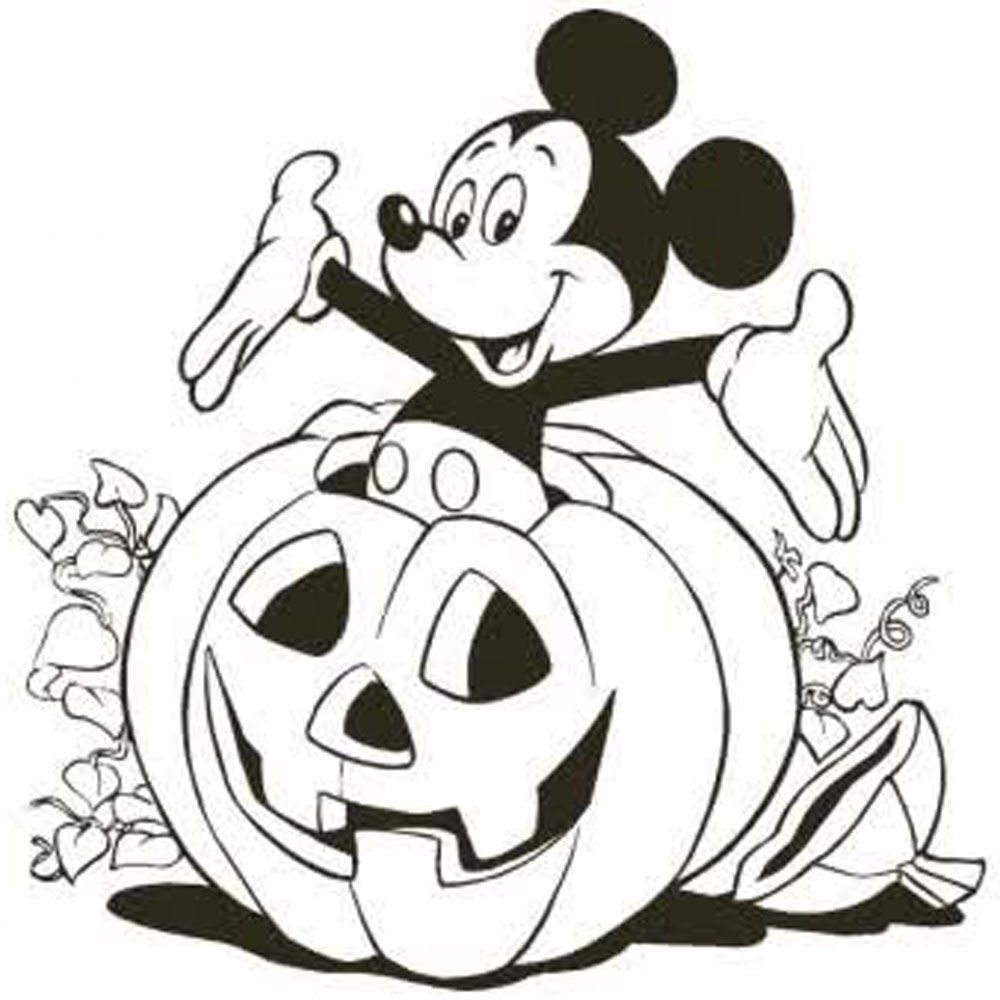 Mickey Mouse Halloween Coloring Pages Bestappsforkids Com