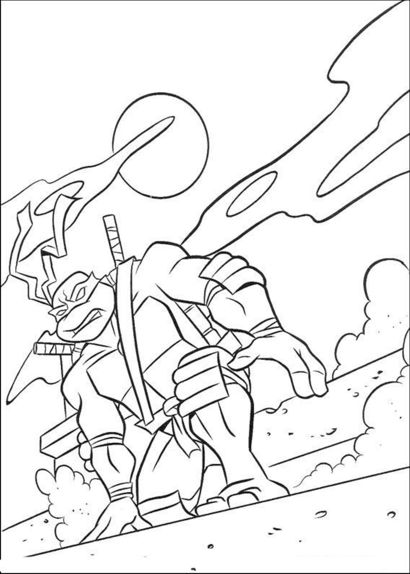 mikey ninja turtle coloring pages