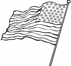 american flag coloring page for the love of the country