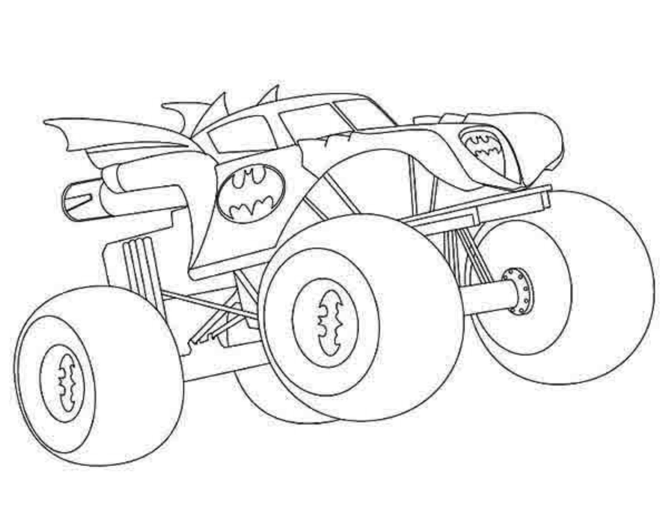 Gallery of Drawing Monster Truck Coloring Pages with Kids