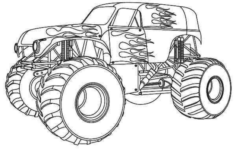 Monster Trucks Coloring Pages 8