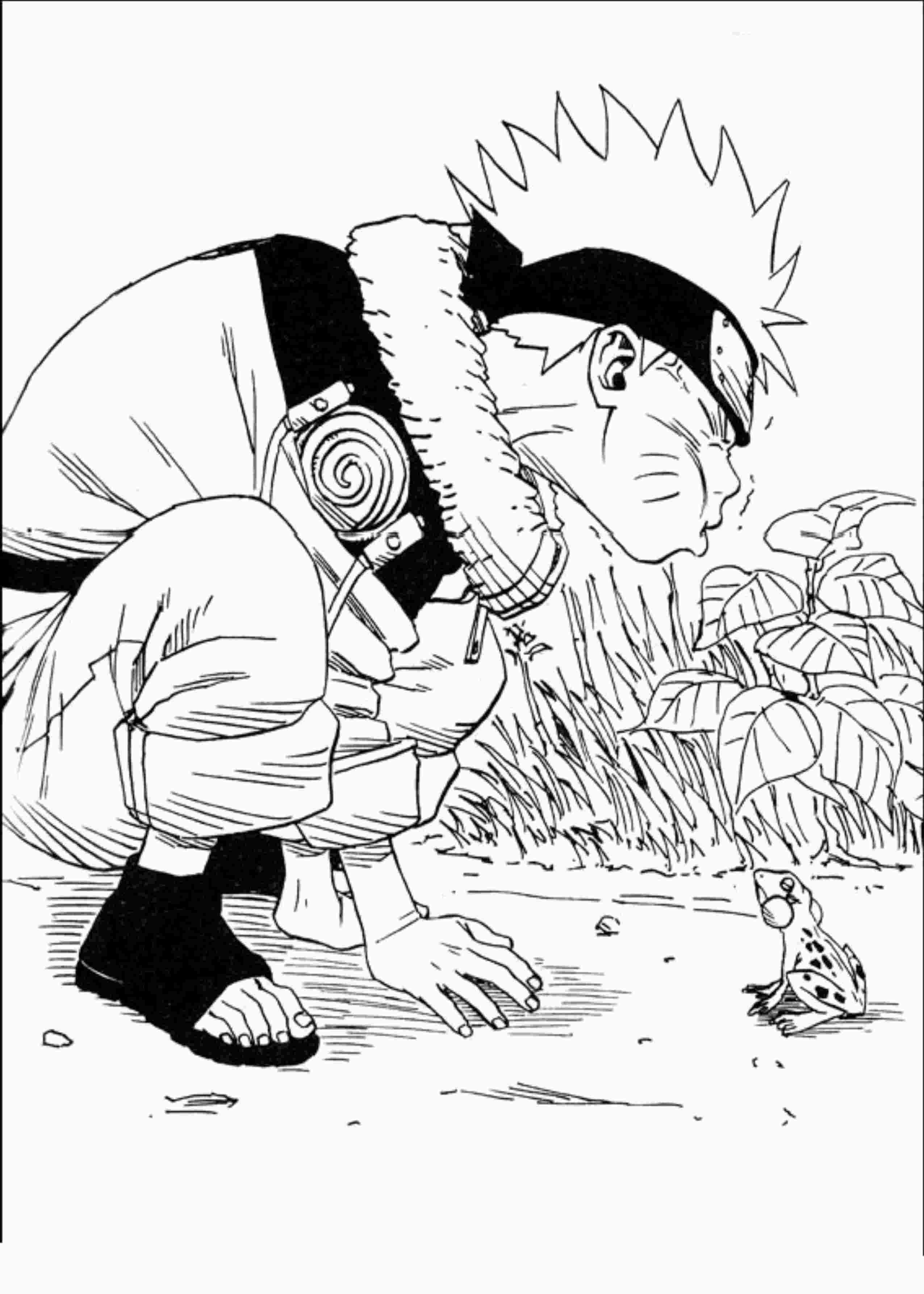 naruto and frog coloring pages shippuden