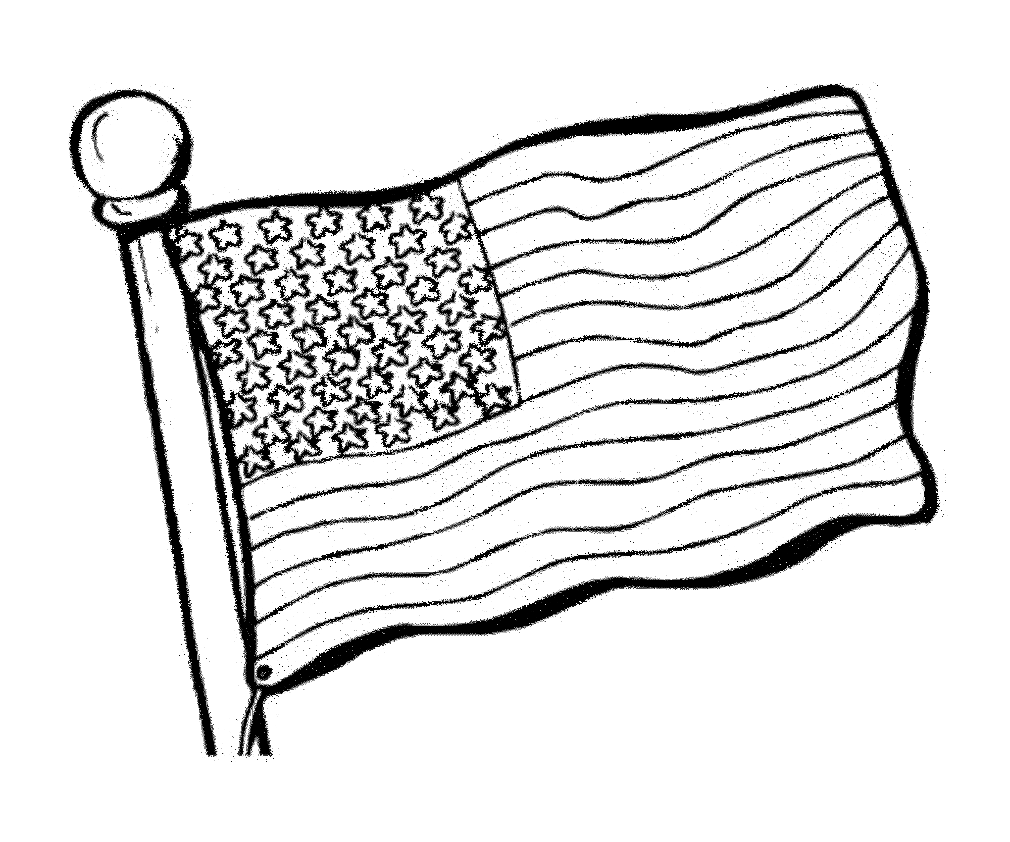 American Flag Coloring Page For The Love Of The Country