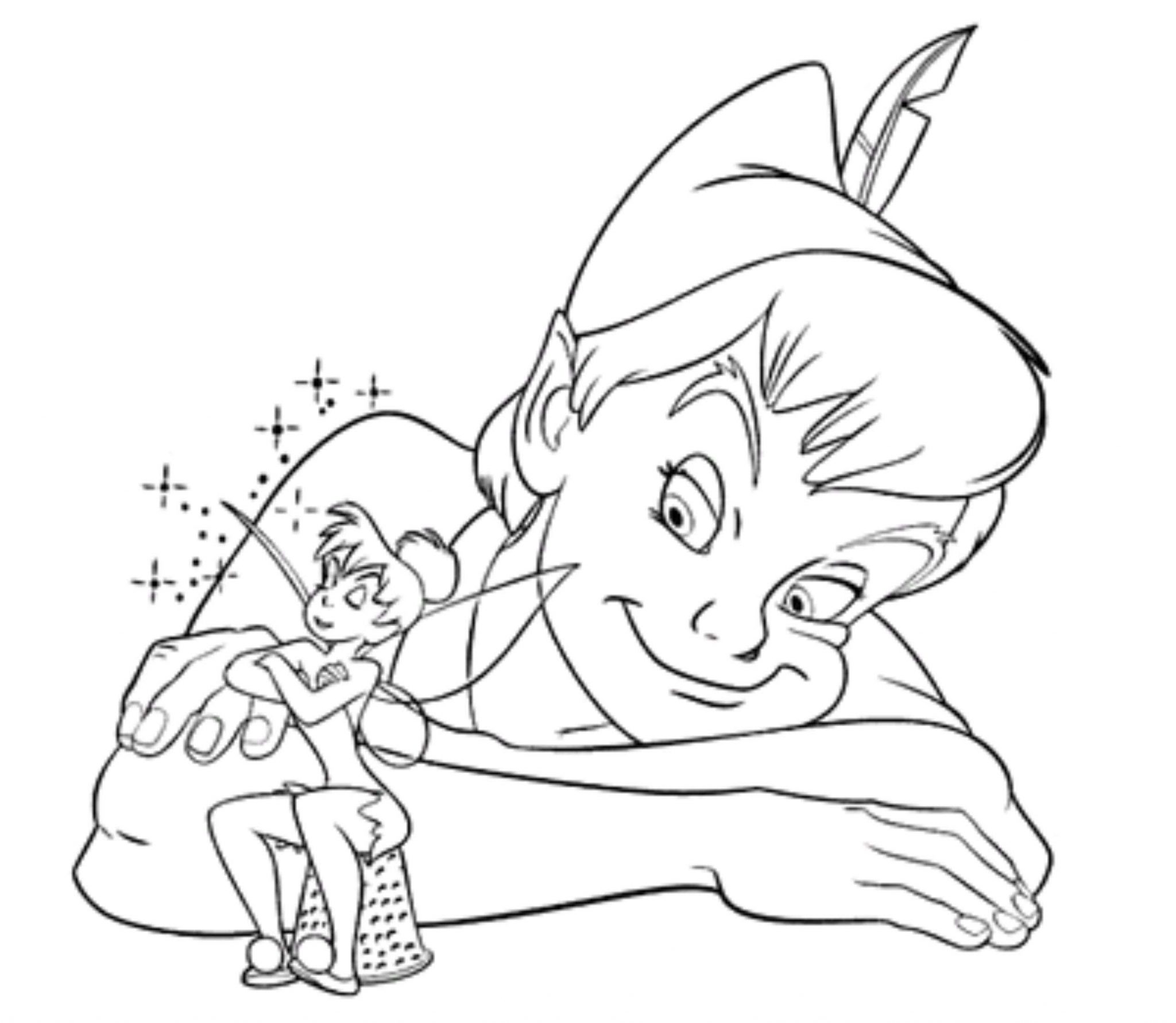 peter pan tinkerbell coloring pages