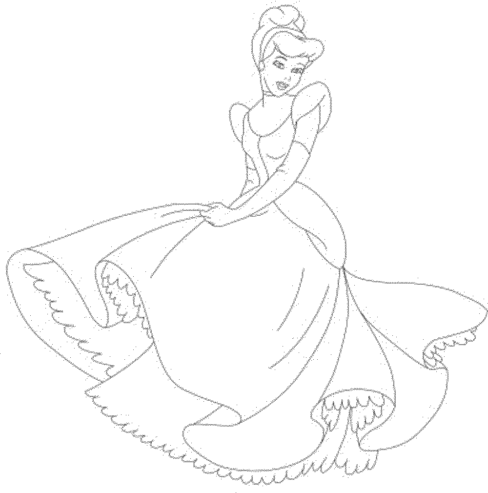 princess icinderella coloring pages