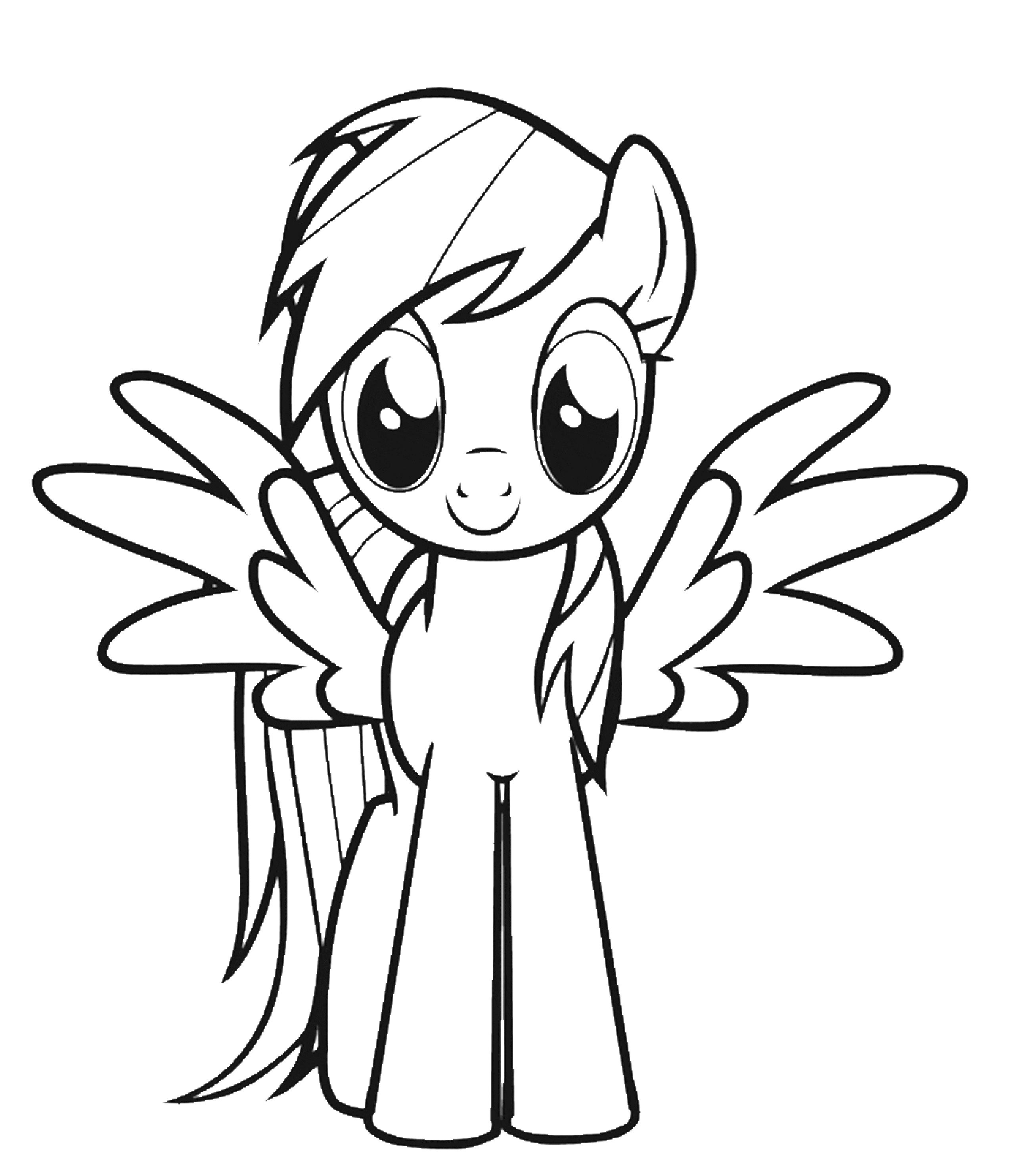 rainbow dash coloring page     BestAppsForKids.com