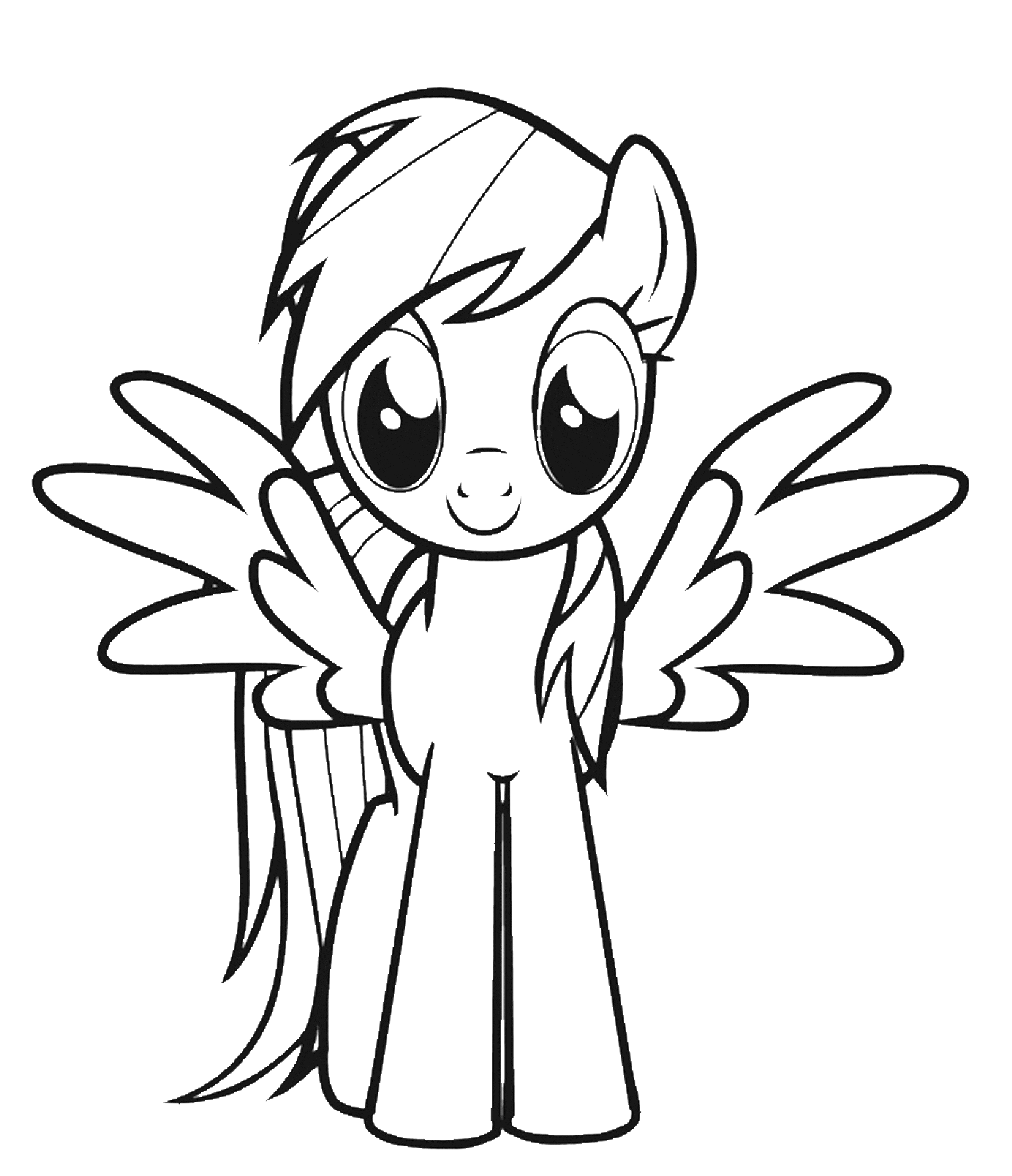 rainbow dash coloring page