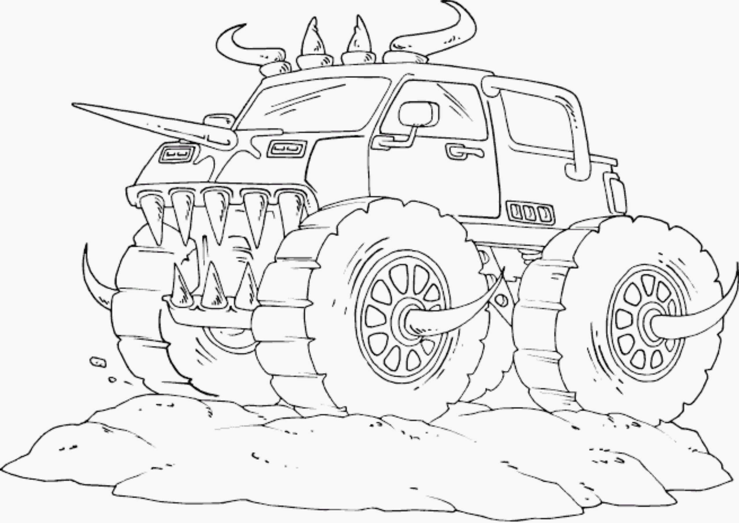 Drawing Monster Truck Coloring Pages with Kids