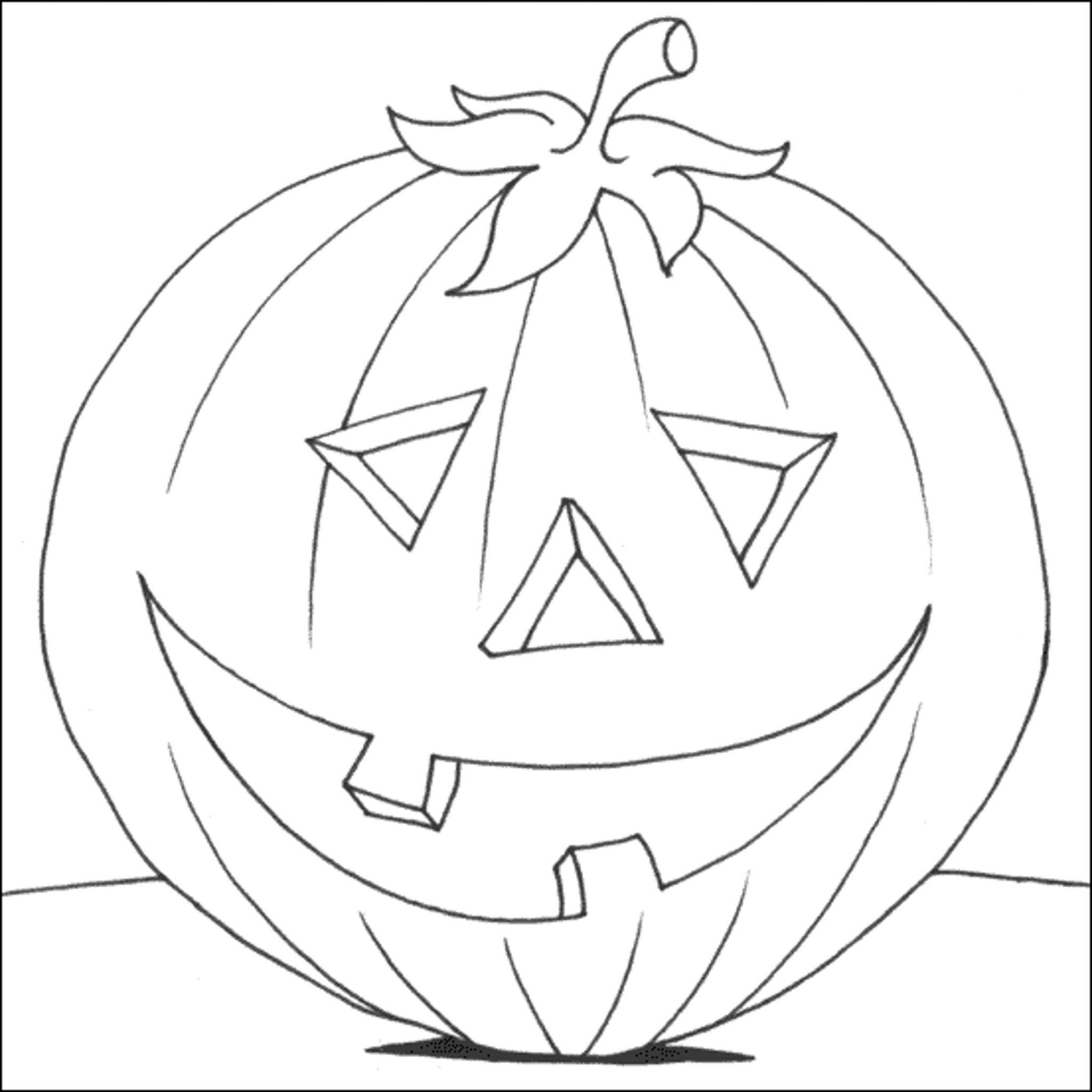 single pumpkin coloring pages preschoolers