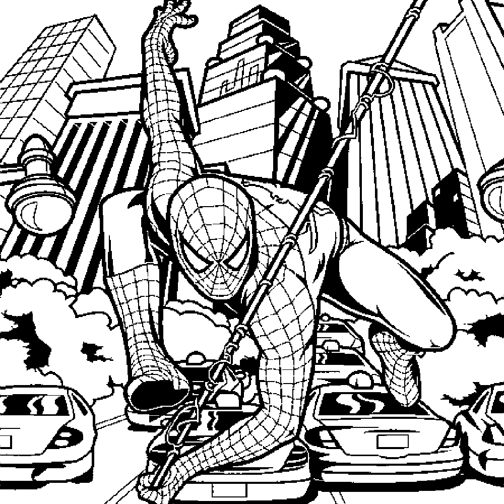 spider man and sandman coloring pages