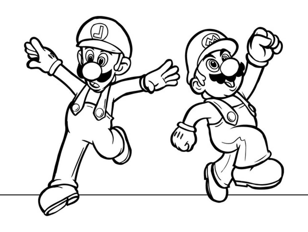 mario coloring pages themes