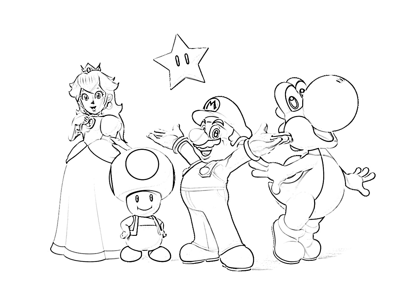 Mario And Peach Coloring Pages Coloring Pages