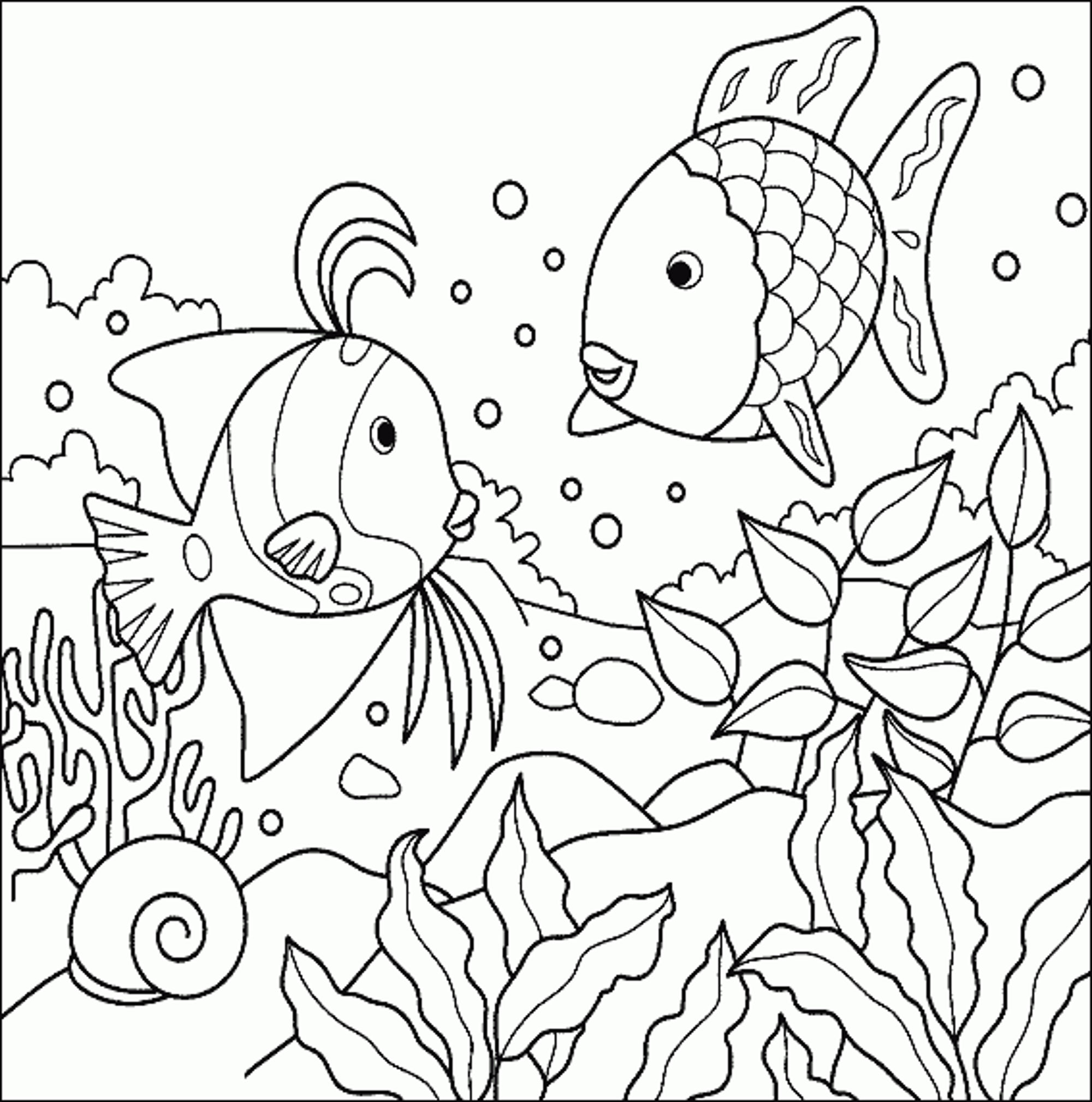 Print & Download Cute and Educative Fish Coloring Pages