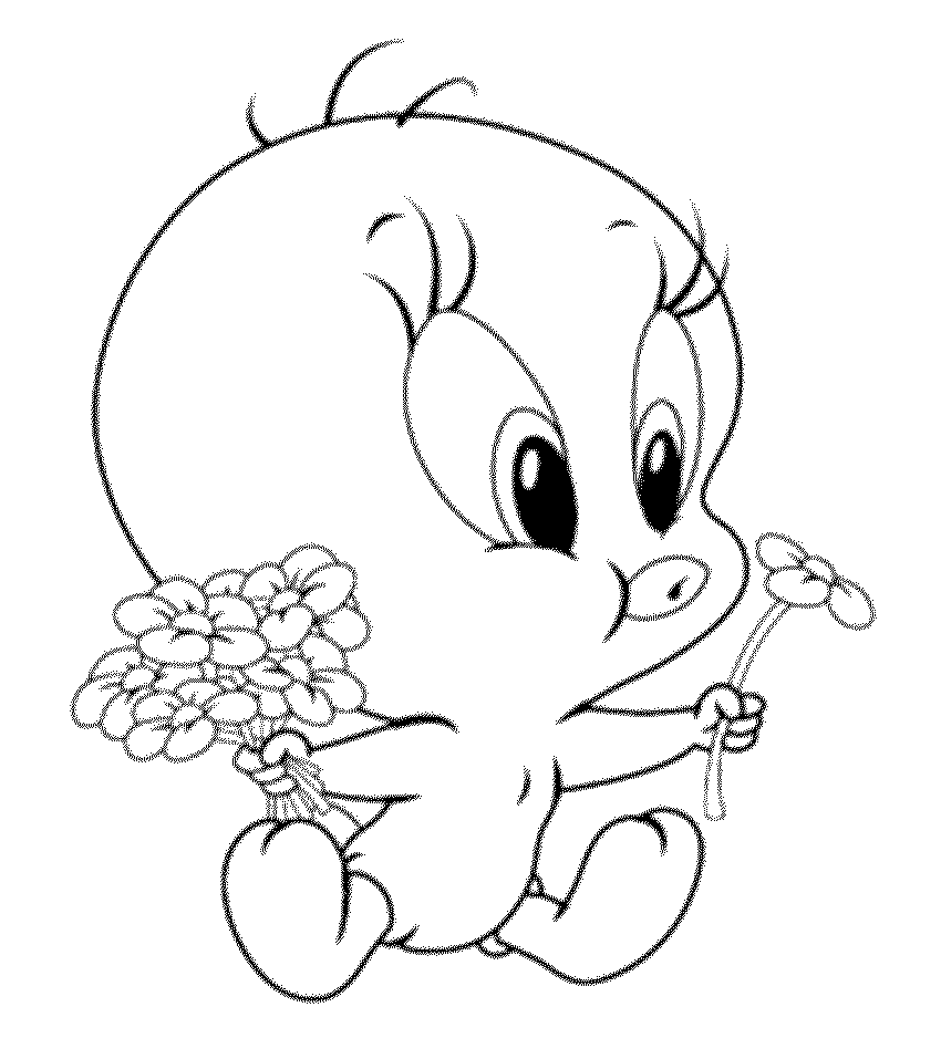 taz and tweety bird coloring pages - photo #1