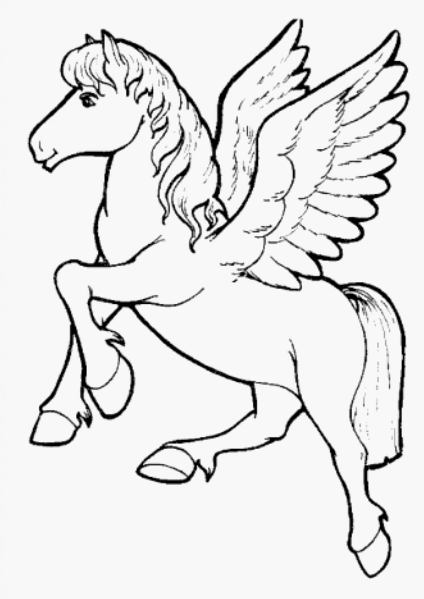 Print Download Unicorn Coloring Pages For Children