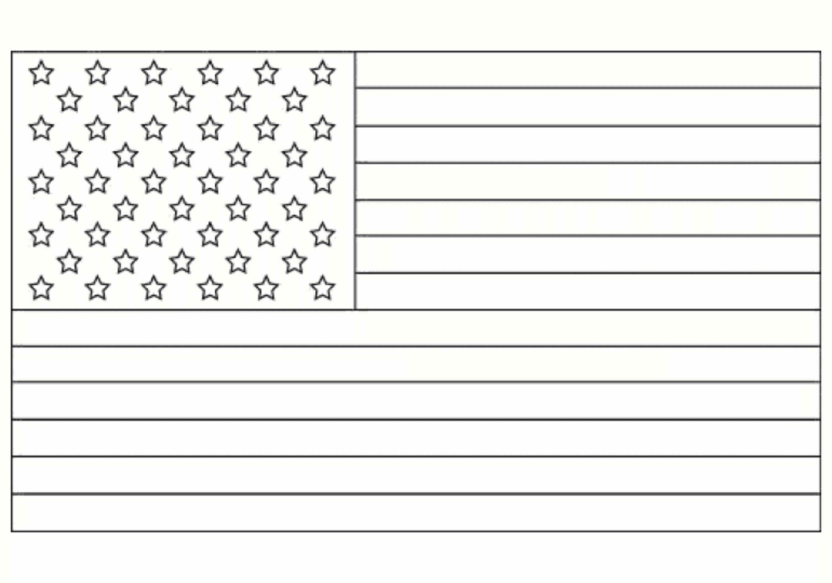 united states american flag coloring page