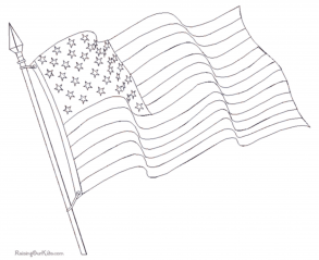 american flag coloring page for the love of the country