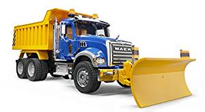 Bruder MACK Granite Dump Truck with Snow Plow Blade