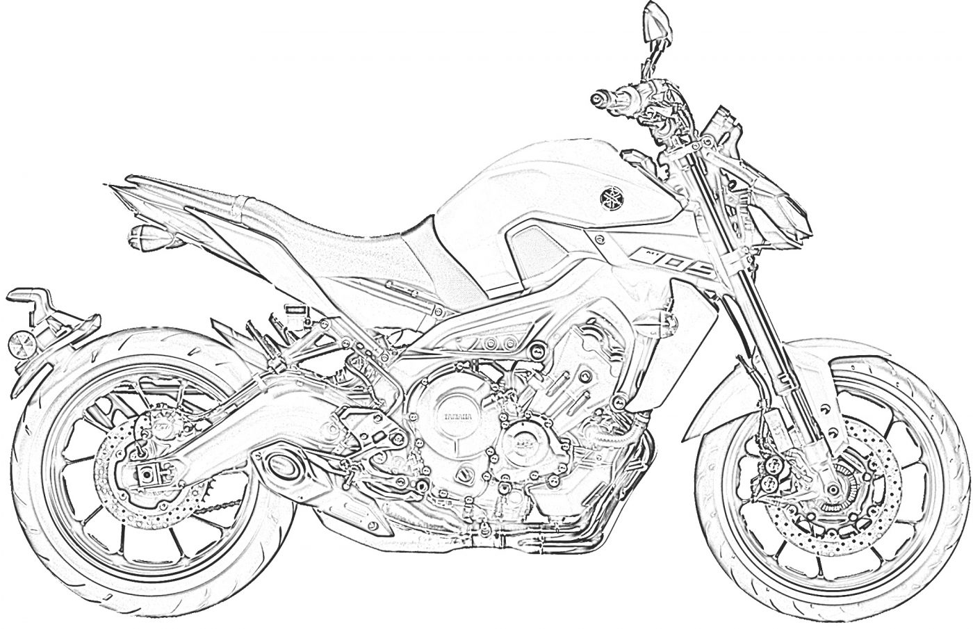 Suzuki motorcycle coloring page | | BestAppsForKids.com