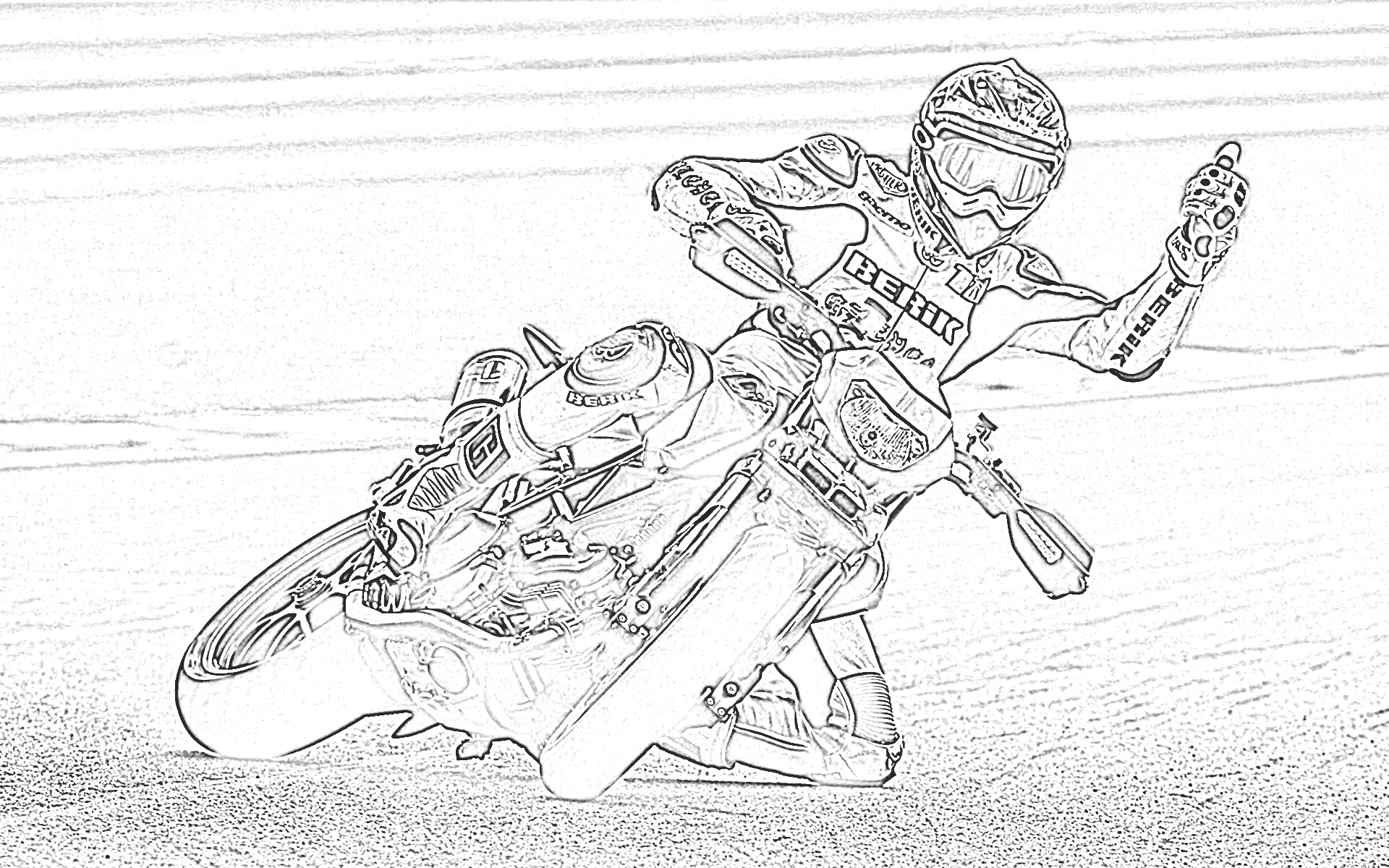 Motorcycle Rider Coloring Page