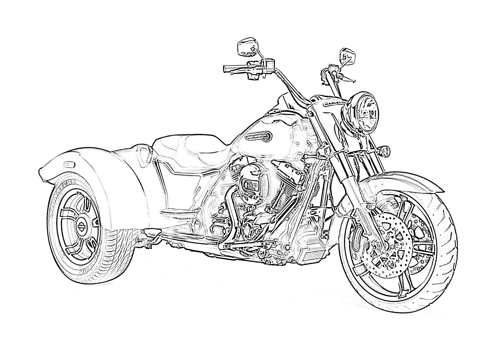 10 Free Harley Davidson Coloring Pages for Kids ...