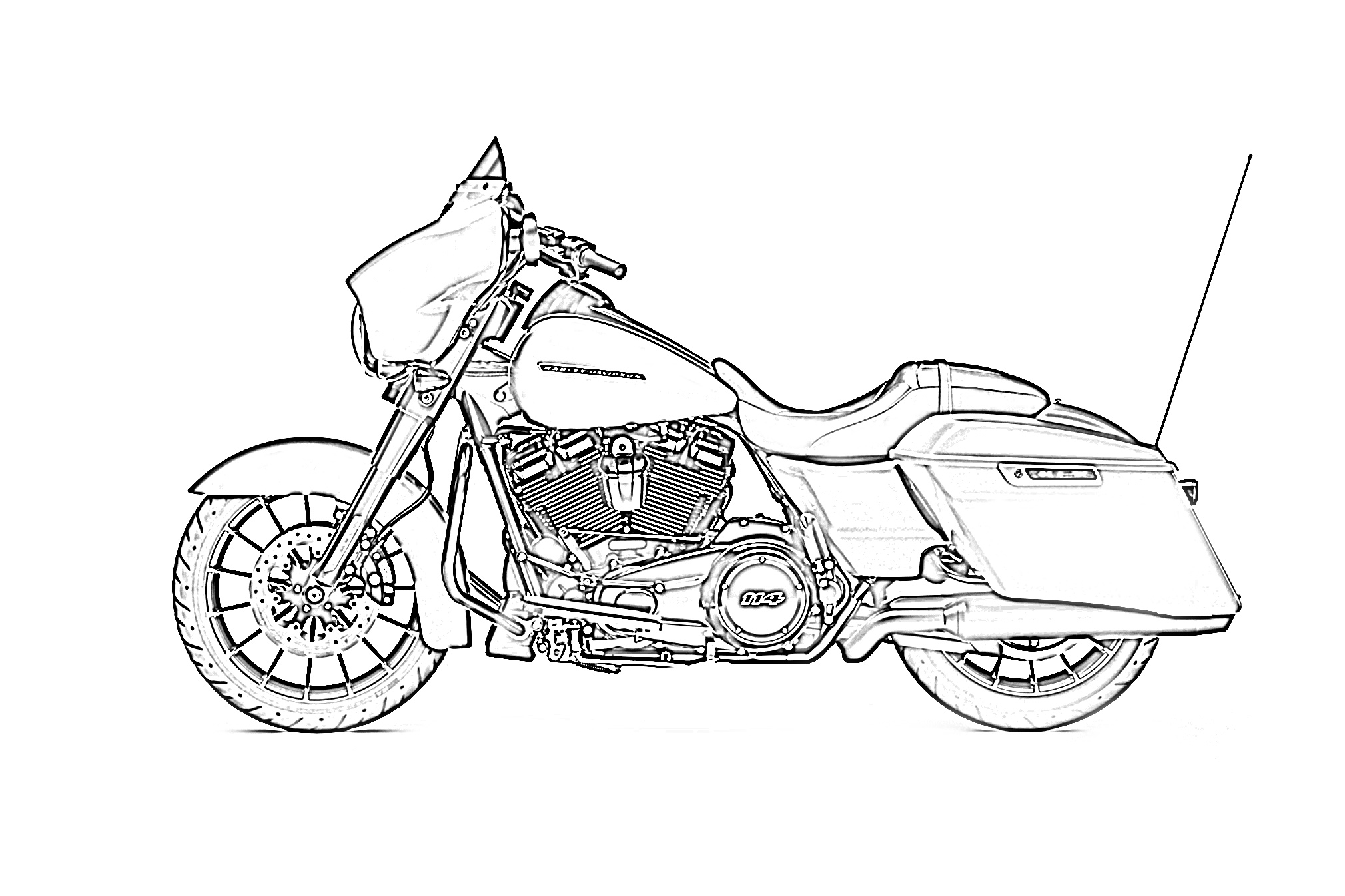 Harley Davidson 114 coloring page