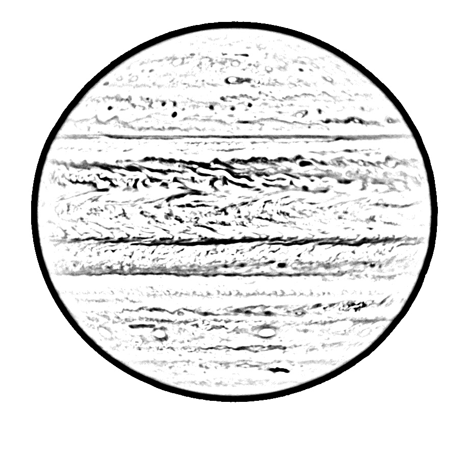Solar sytem Jupiter coloring page