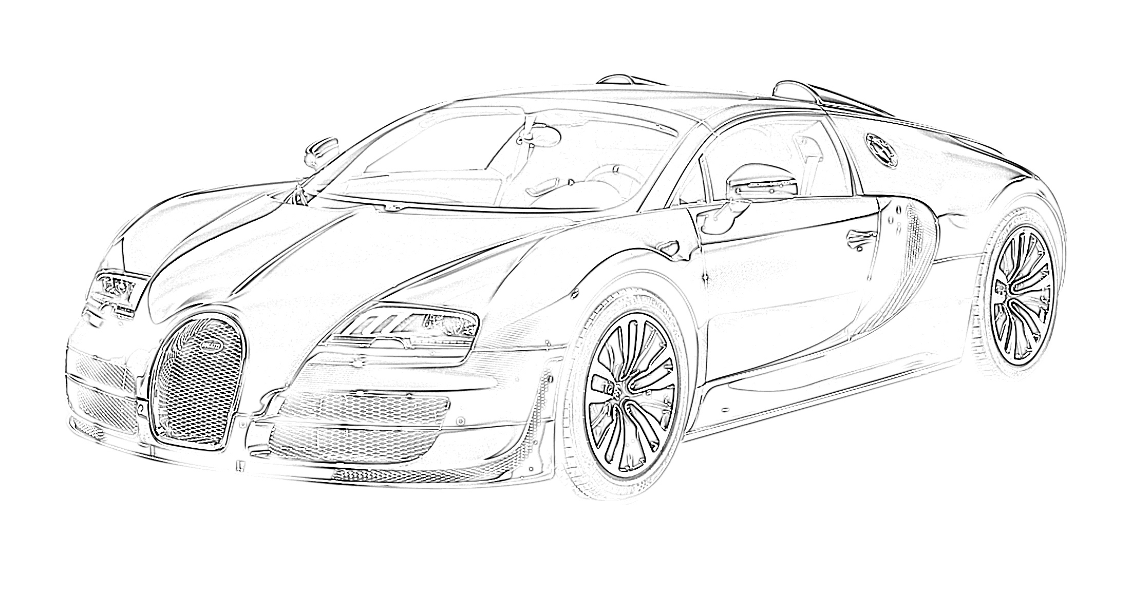 Sports Car Printable Coloring Pages