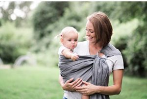 Bibetts Pure Linen Ring Sling 'Gray' Baby Carrier