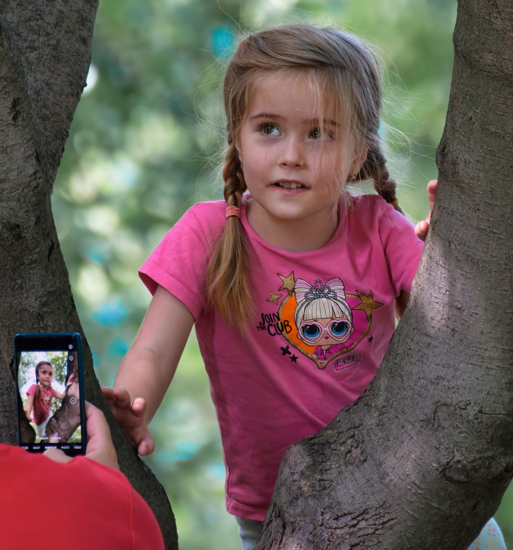 Girl in a tree